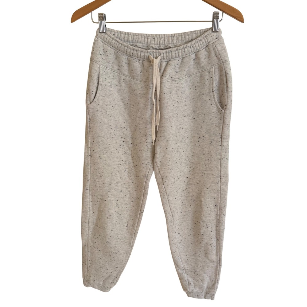 Madewell MWL Superfree Sweatpants Grey Speckled Organic Cotton Joggers XS MB159